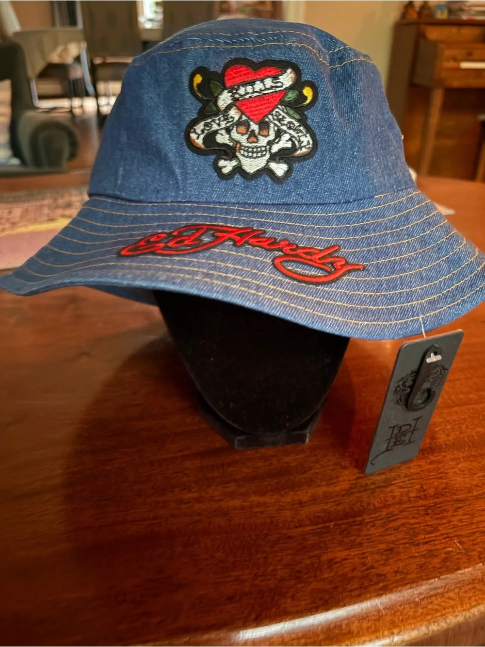 NWT Ed Hardy Denim Bucket Hat